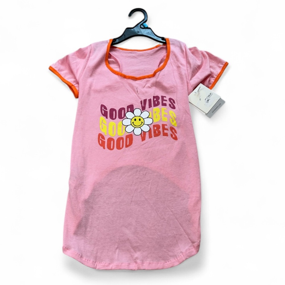 Good Vibes Pink Dog Shirt Size Large NWT Halloween Costume